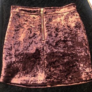 Velvet mini skirt medium